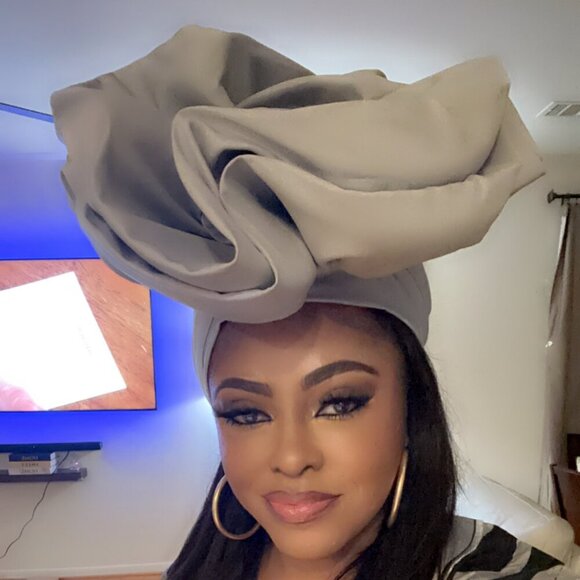 HANDMADE OVERSIZED Ireti Bloom TURBAN - Picture 5 of 11